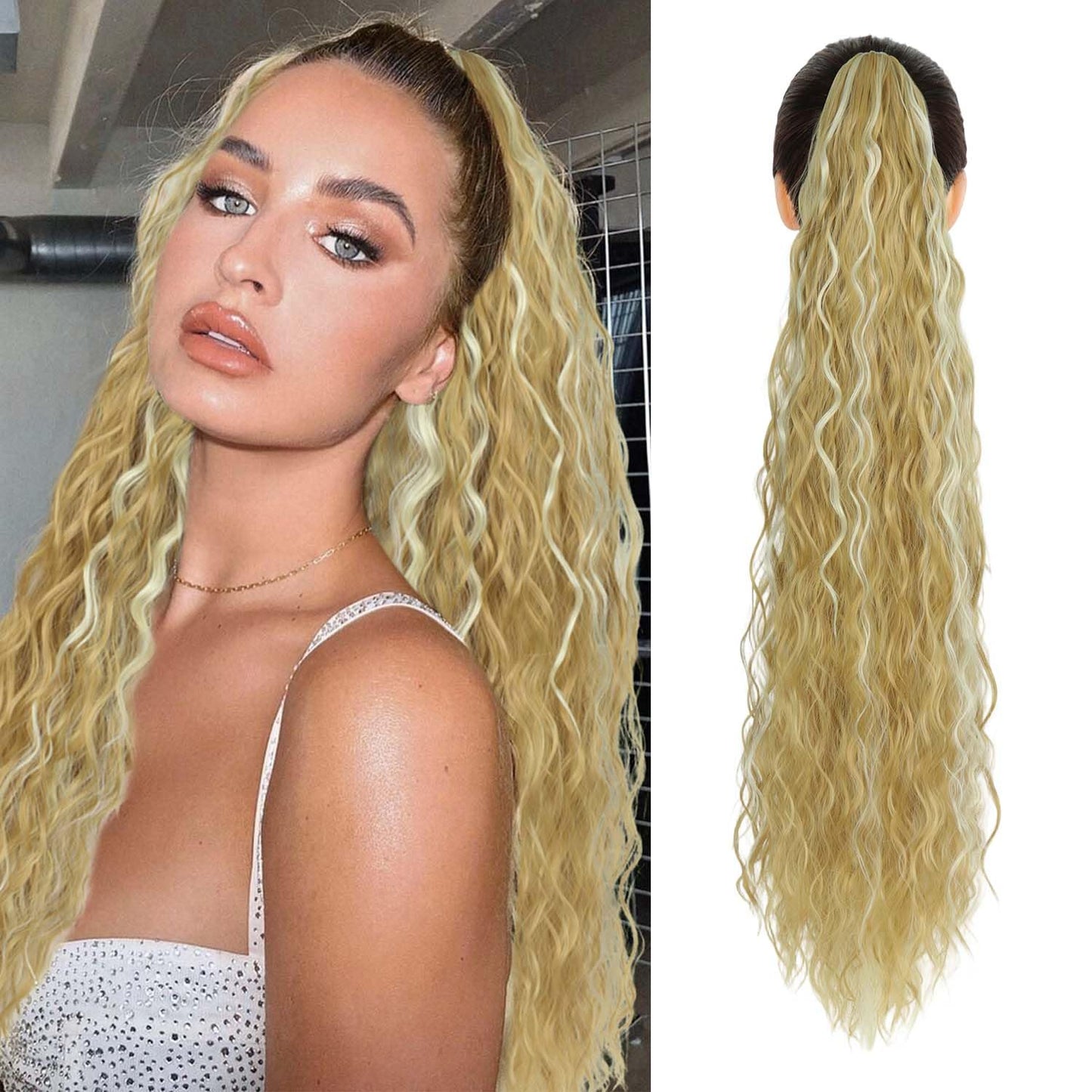 Claw Clip Ponytail Extension 30 Inches of Wavy Curly Volume for an Effortlessly Fluffy Natural Look; Essential Hair Piece for Women’S Everyday and Party Styles (Black Brown)