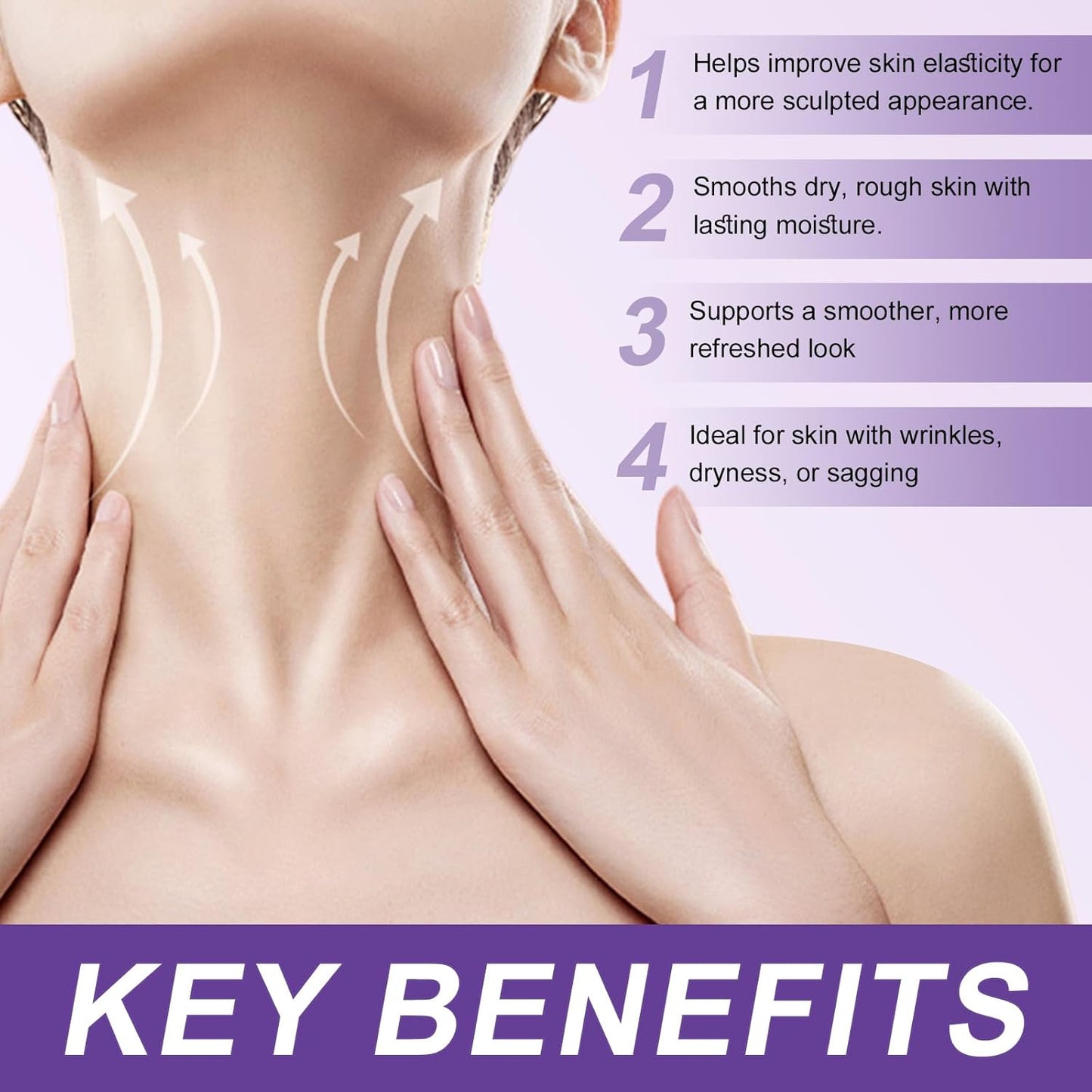 AH-8 Firming Neck Cream for Crepey Skin Body Care Comfort, Neck Firming Cream with Roller, Moisturizing Tightening Lotions Cosmetic Skin Care Skin Repair for Women