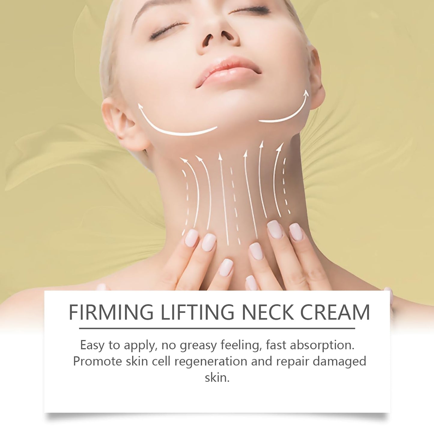 Firming Neck Cream for Crepey Skin Body Care Comfort with Roller, Tightening and Moisturizing Lotions Skin Care for All Skin Types, 4.23 Oz/Pcs