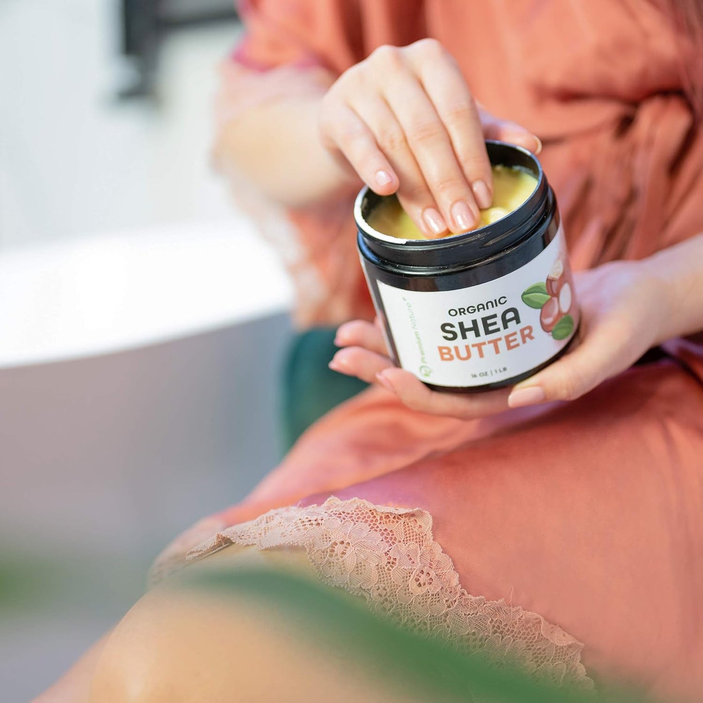 Pure Shea Butter Raw Organic for Skin Pure Virgin Unrefined Body Lotion Stretch Mark Skin Care Scar Cream Organic Shea Butter Raw Unrefined African Shae Manteca De Karite Organica Pura 1 LB, 16 Oz