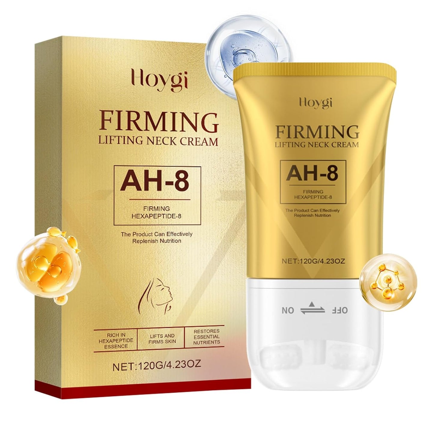 Firming Neck Cream for Crepey Skin Body Care Comfort with Roller, Tightening and Moisturizing Lotions Skin Care for All Skin Types, 4.23 Oz/Pcs