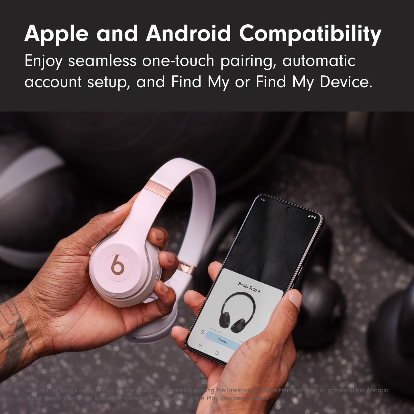 Solo 4 - Wireless Bluetooth On-Ear Headphones, & Android Compatible, up to 50 Hours of Battery Life - Cloud Pink
