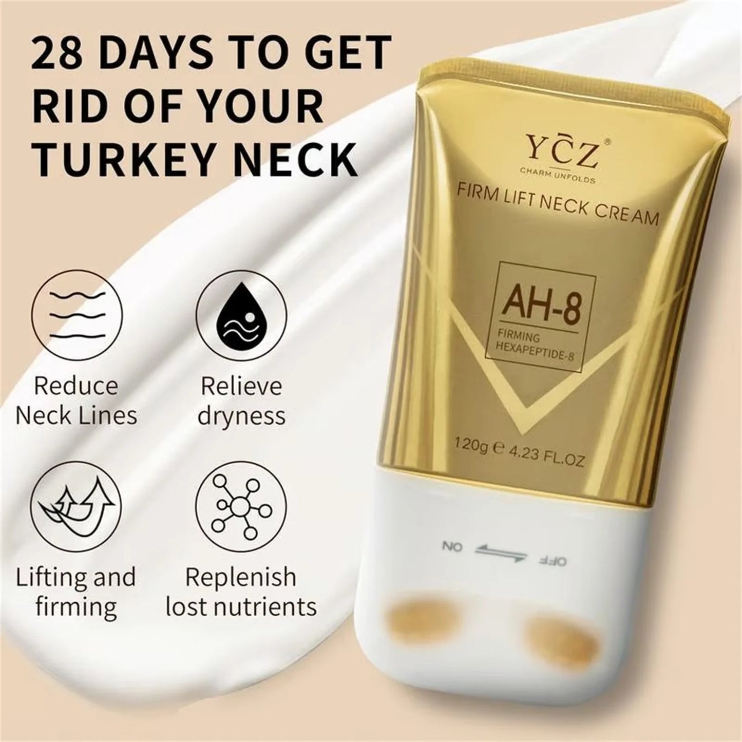 YCZ Neck & Eye Care Set – Anti-Aging Neck Cream & Eye Moisturizer, Firming & Hydrating Treatment for Fine Lines, Wrinkles & Sagging Skin