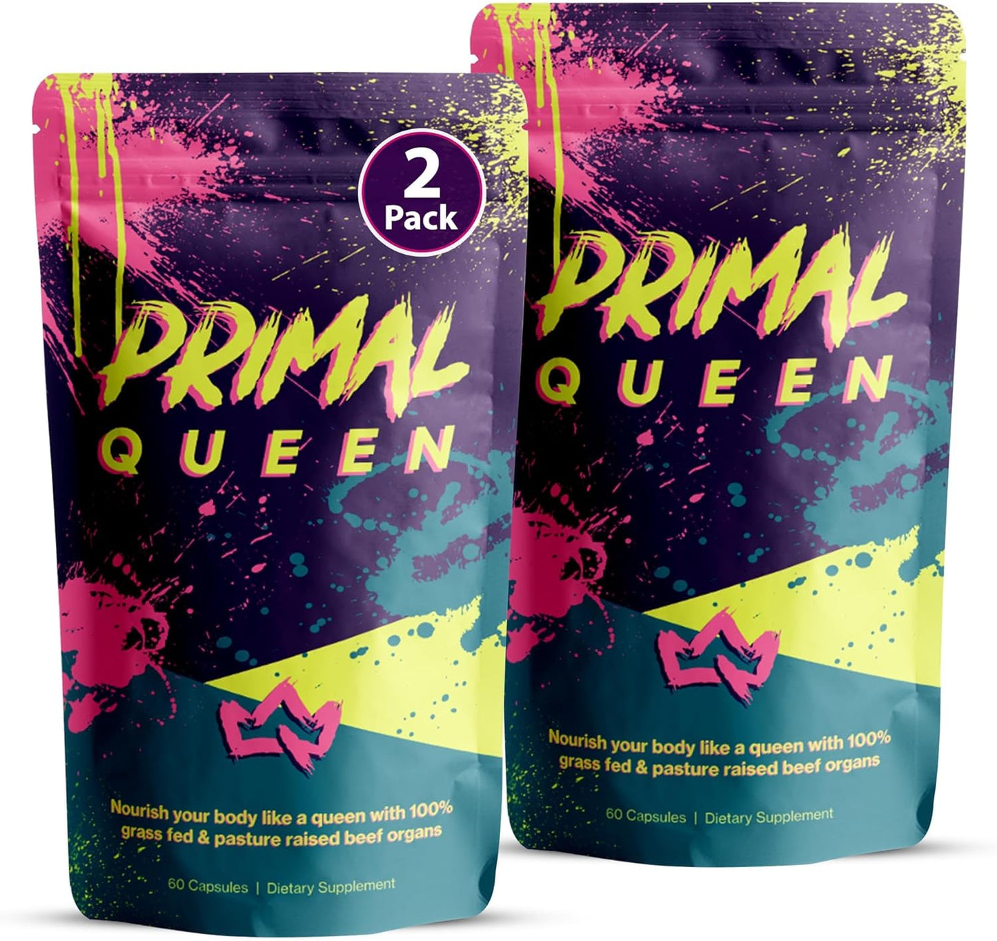 Female-Optimized Beef Organ Superfood Supplement (Beef Liver, Kidney, Heart, & 3 More) - 100% Grass Fed, Pasture Raised Cattle - Balance Hormones, Energy, & More for Women