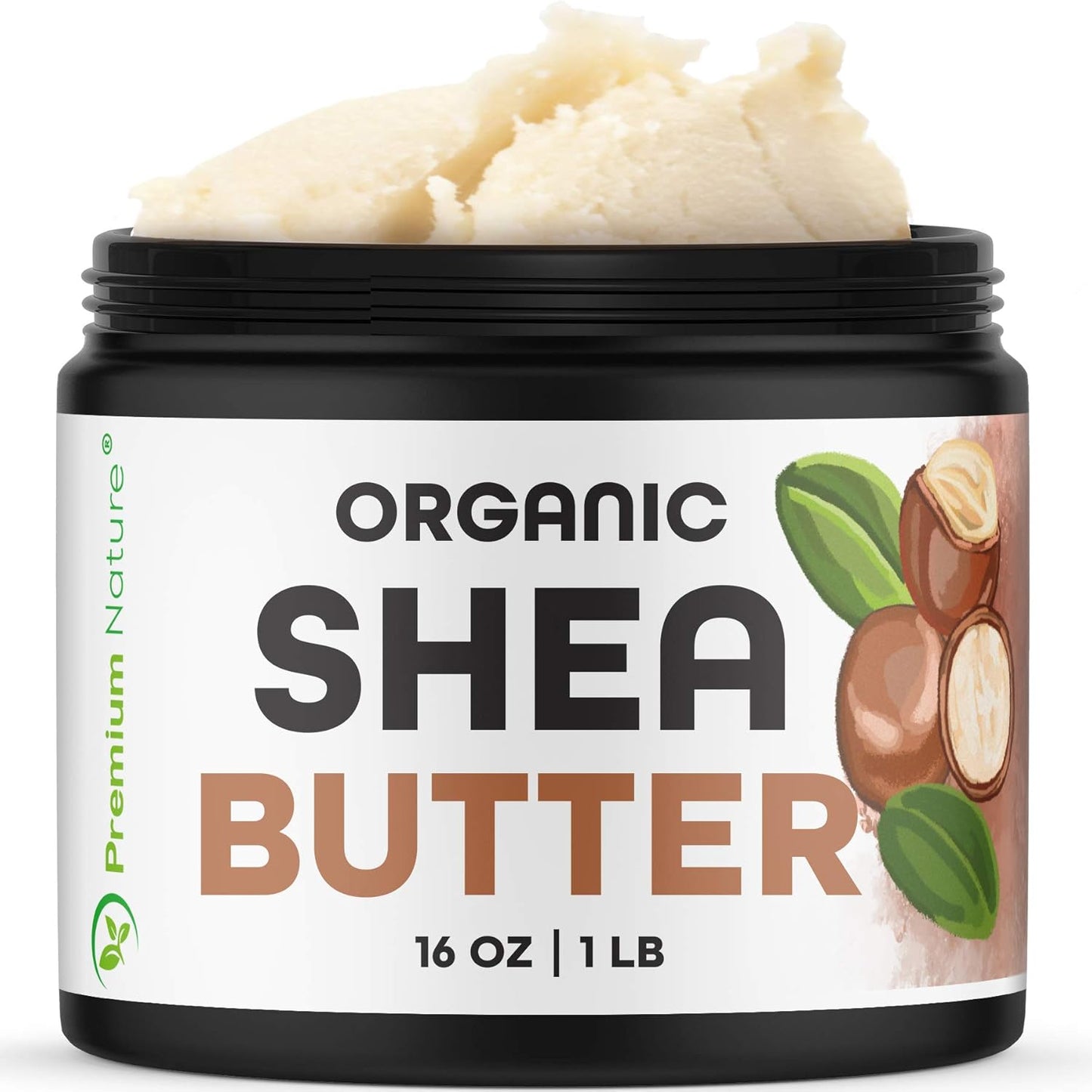 Pure Shea Butter Raw Organic for Skin Pure Virgin Unrefined Body Lotion Stretch Mark Skin Care Scar Cream Organic Shea Butter Raw Unrefined African Shae Manteca De Karite Organica Pura 1 LB, 16 Oz