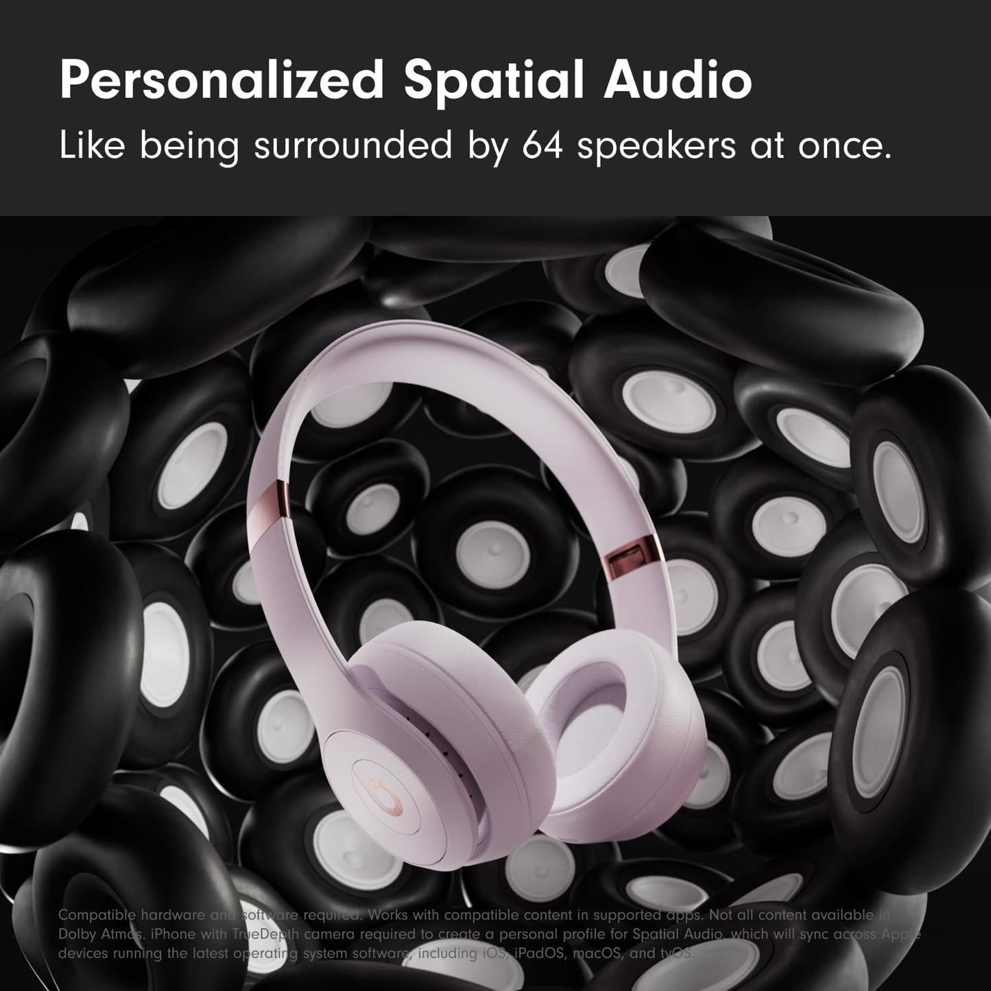 Solo 4 - Wireless Bluetooth On-Ear Headphones, & Android Compatible, up to 50 Hours of Battery Life - Cloud Pink