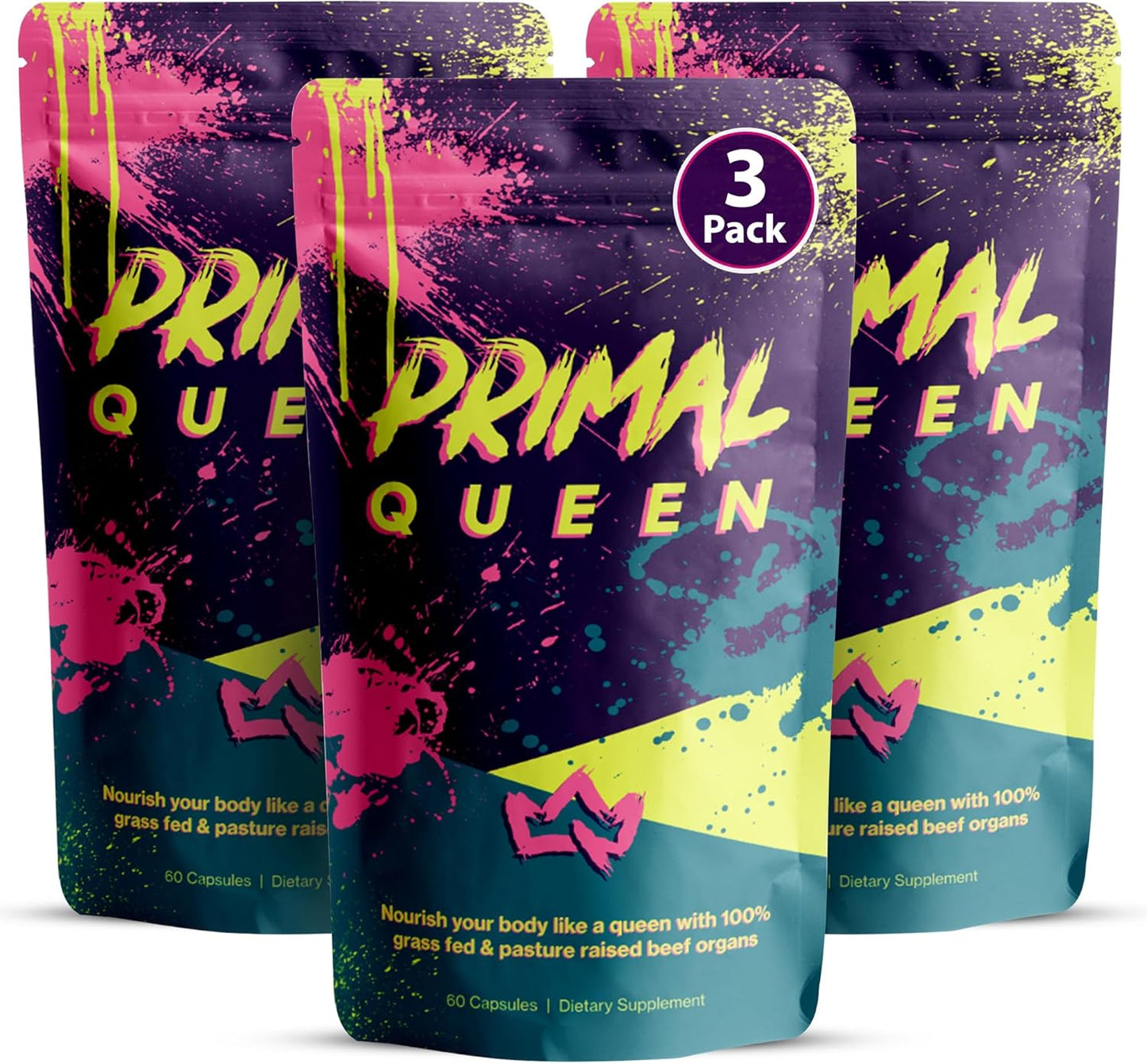 Female-Optimized Beef Organ Superfood Supplement (Beef Liver, Kidney, Heart, & 3 More) - 100% Grass Fed, Pasture Raised Cattle - Balance Hormones, Energy, & More for Women
