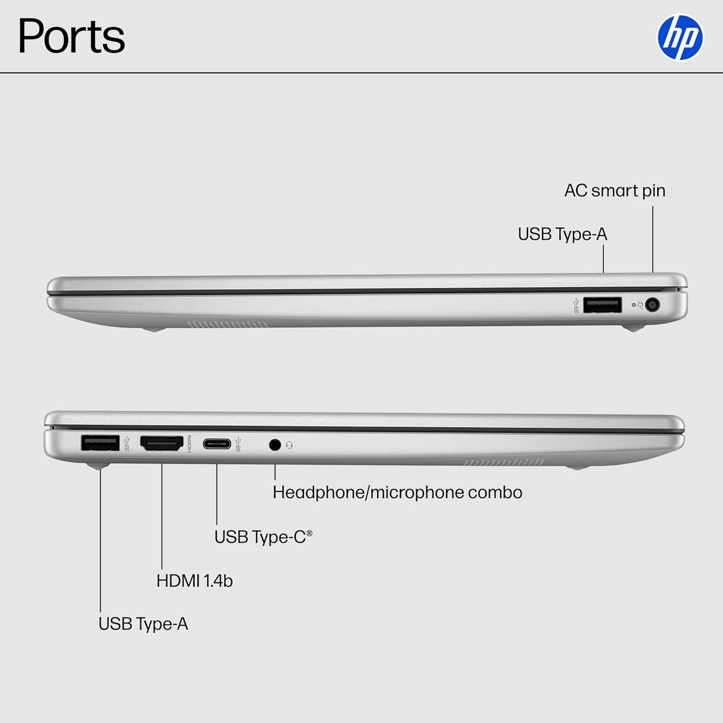 14 Inch Laptop, HD Display, Intel Core I3-N305, 8 GB RAM, 256 GB SSD, Intel UHD Graphics, Windows 11 Home in S Mode, Natural Silver, 14-Ep0299Nr