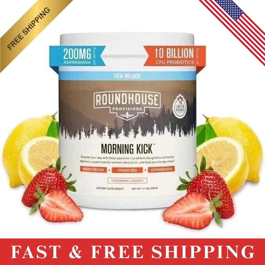 Morning-Kick Greens Superfood Powder by Chuck Norris, with Ashwagandha
