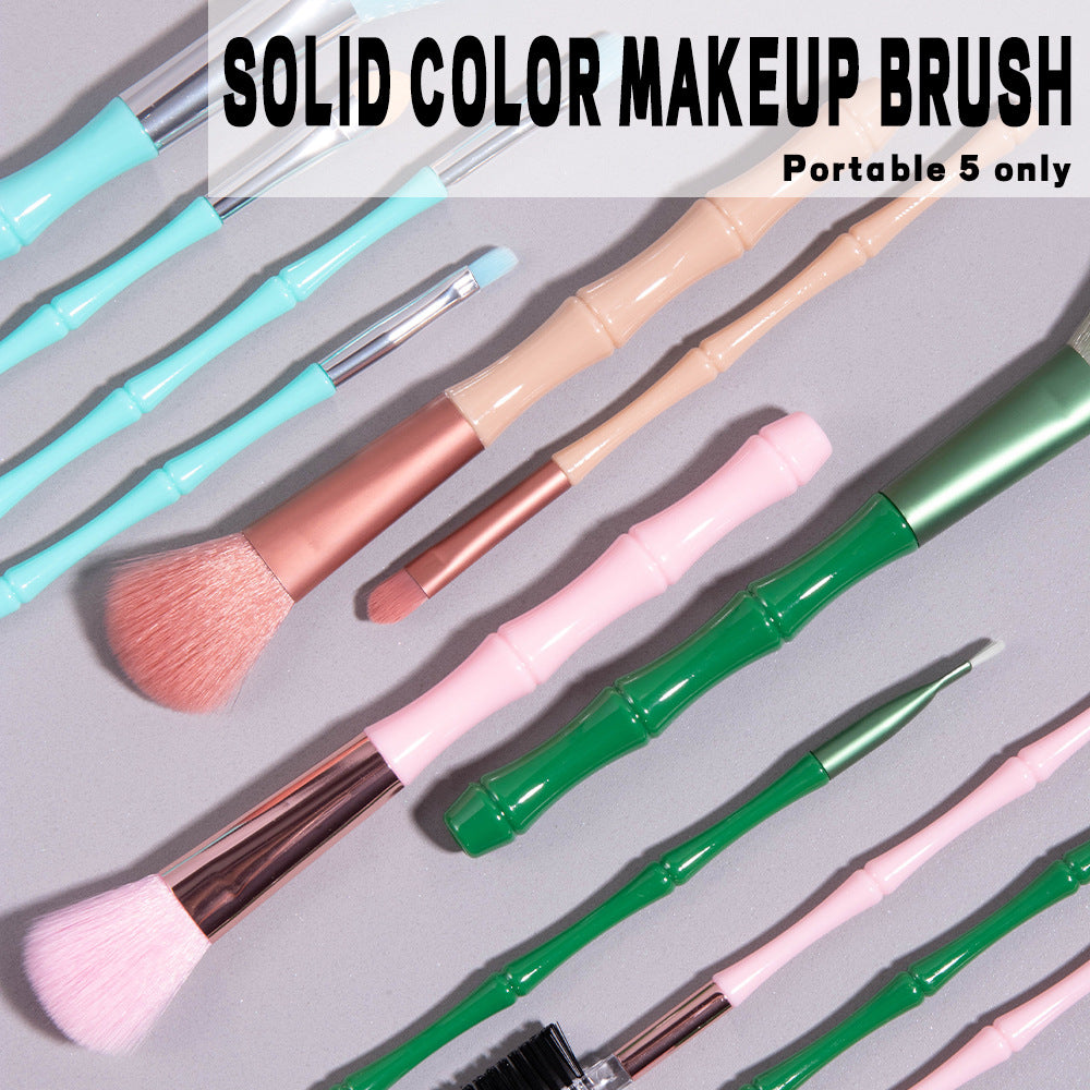 5-Piece Makeup Brush Set | Soft Nylon Makeup Brushes for Face & Eyes