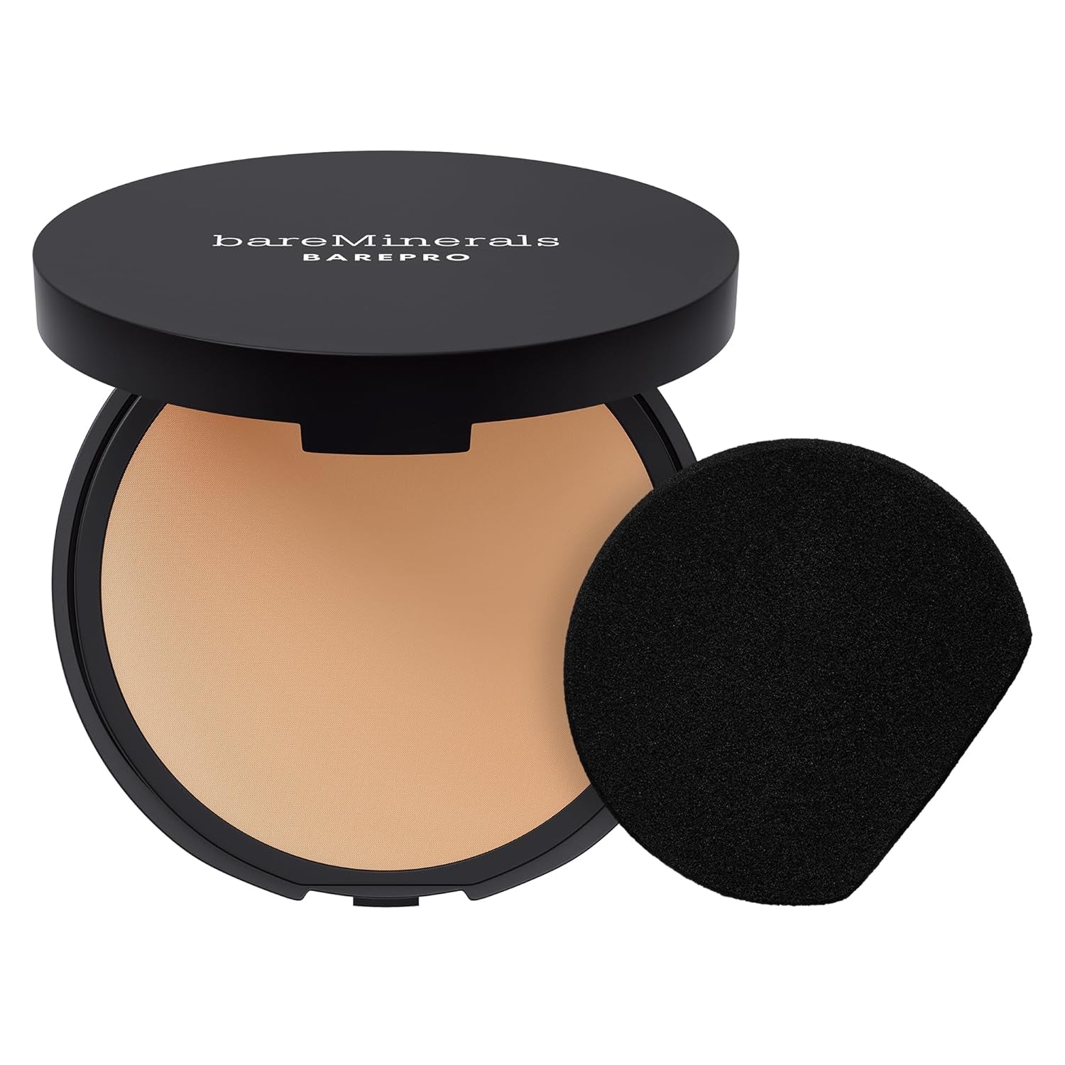 Barepro Skin-Perfecting Powder Foundation, Matte Pressed Powder Foundation Full Coverage with Plant-Based Squalene, Talc-Fee Pressed Powder Compact, Oil Control, Vegan