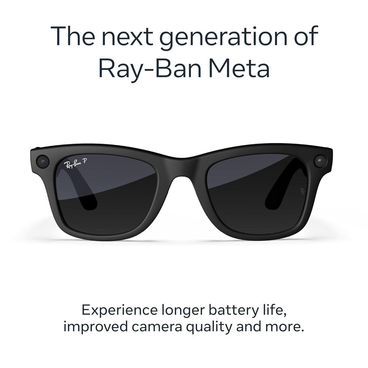 Ray-Ban |  Wayfarer Large (Gen 2) - Matte Black, Polarized Gradient Graphite Lenses