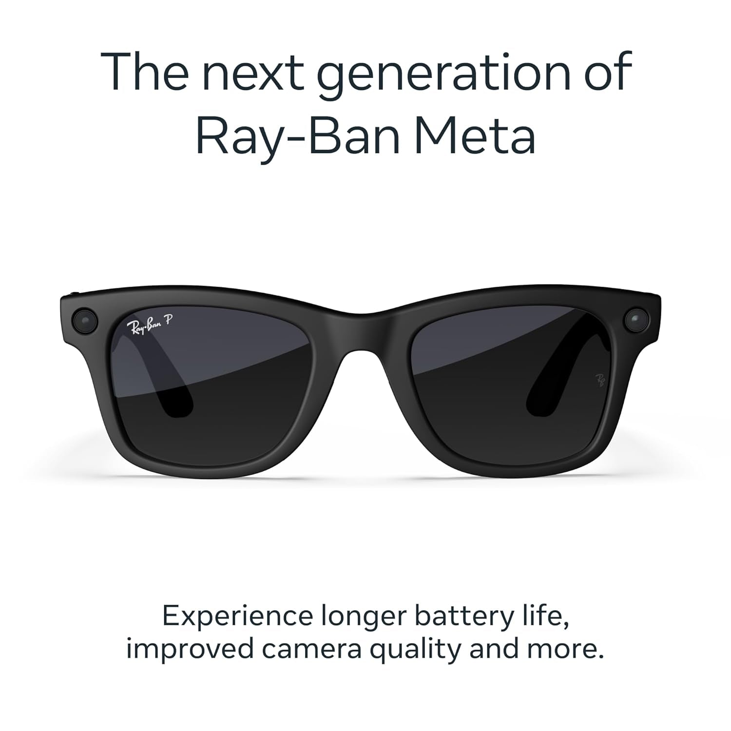 Ray-Ban |  Wayfarer Large (Gen 2) - Matte Black, Polarized Gradient Graphite Lenses