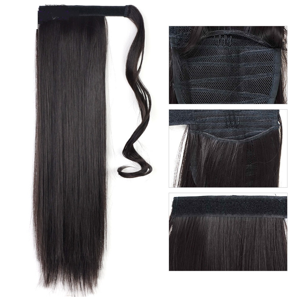 Long Straight Wrap Around Clip In Ponytail Hair Extension