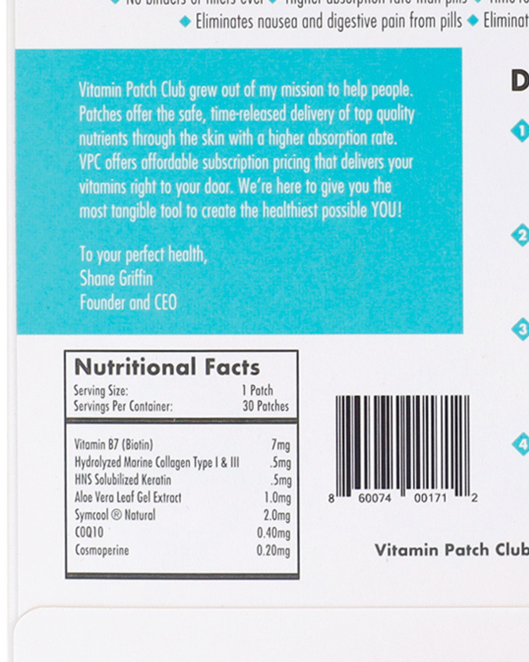 Beauty Patch – Biotin, Keratin & Collagen Skin Support Patch