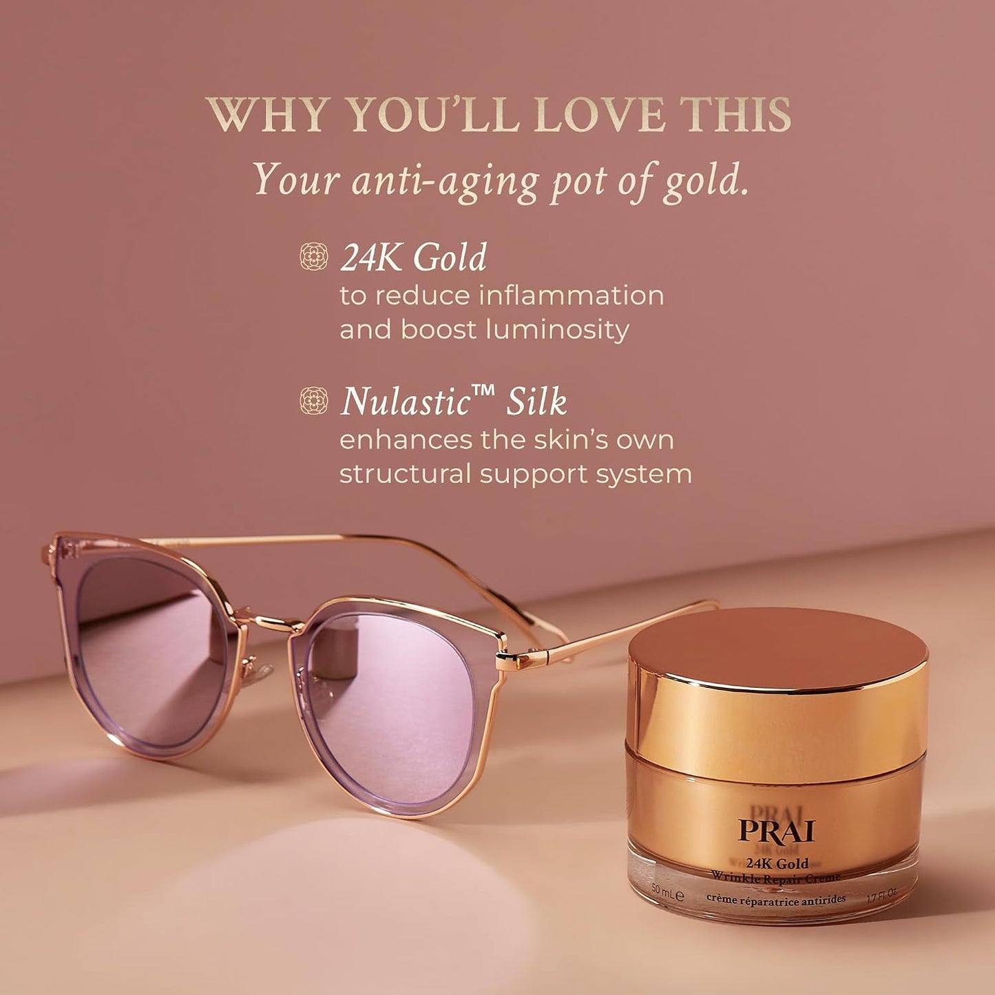Crema Reparadora de Arrugas Oro 24K
