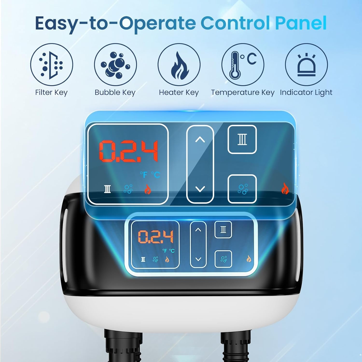 Inflatable Hot Tub 6-8 Person – Portable with 120 Bubble Jets, 104℉ Heating & Filtration System, Durable PVC Material, Hot Tub Cover, 83" L X 83" W X 26" H, Easy Set-Up for Outdoor and Indoor