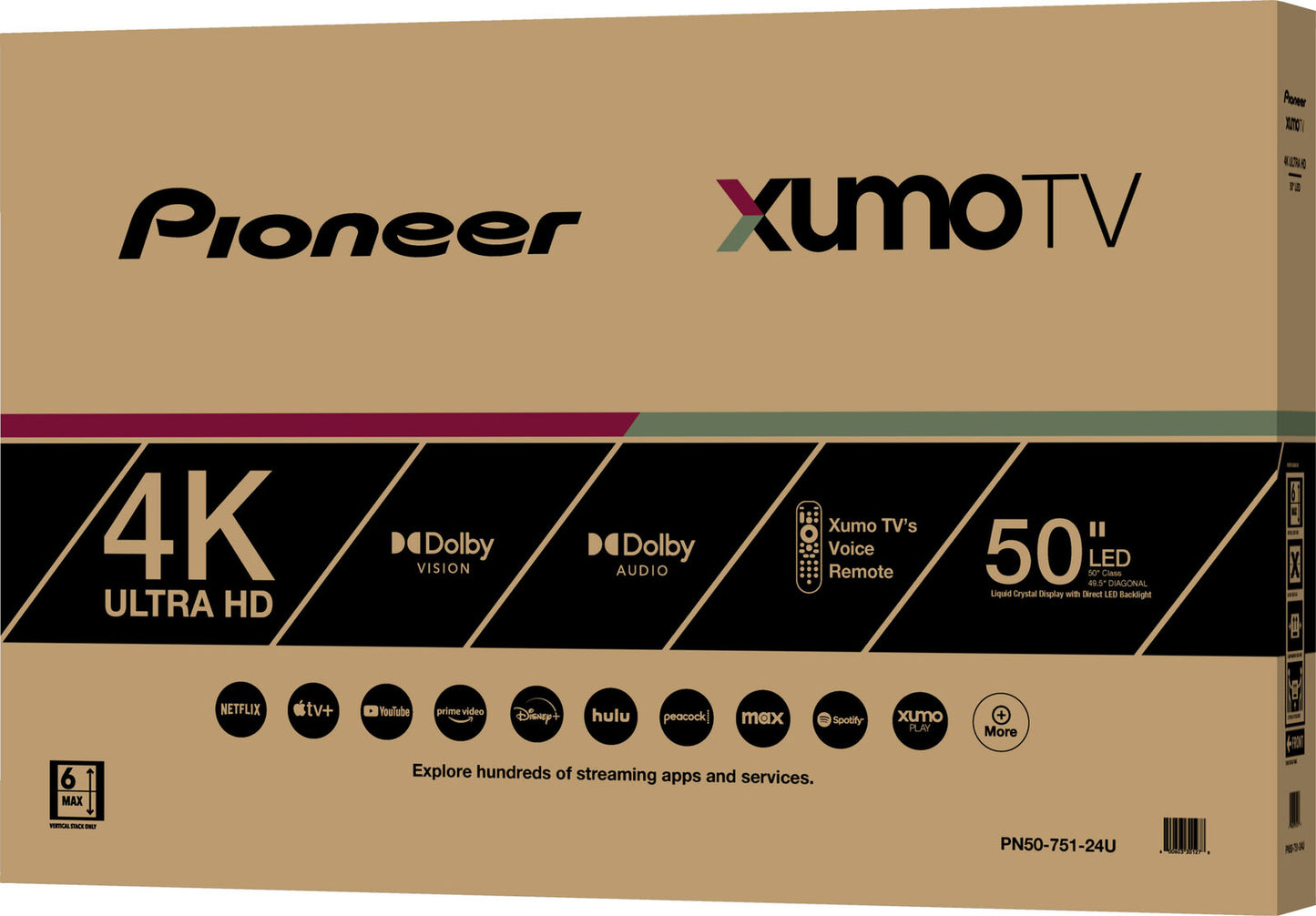 Pioneer - 50" Class LED 4K UHD Smart Xumo TV