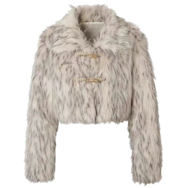 2024 Winter New Young Fox Fur Grass Coat Womens Short Slim Fit Thick Fur Jackets