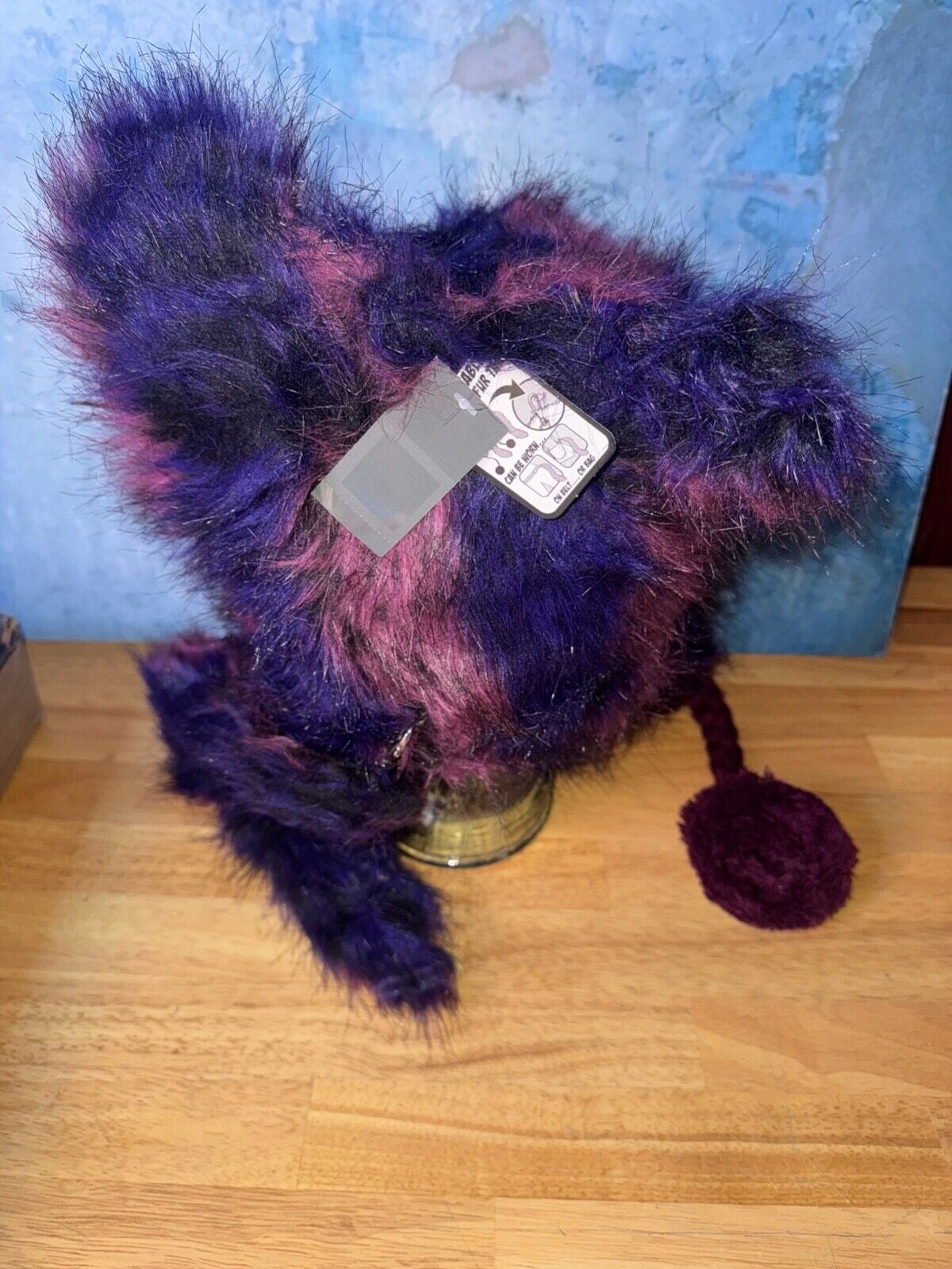 Wild Winter CAT Fur Hat with Ear Flaps and Ears with Tail