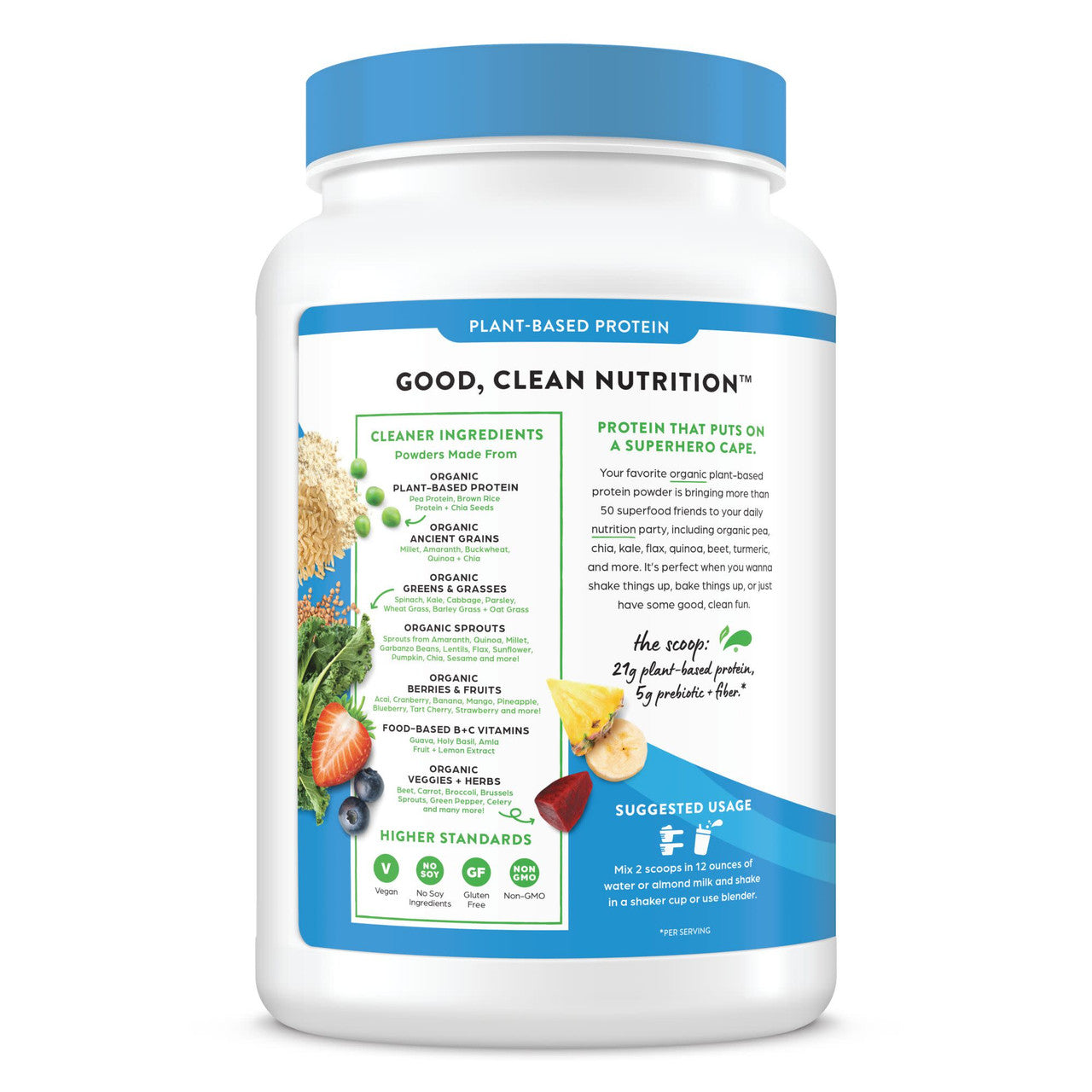 Orgain Organic Plant Protein Powder – Vegan Non-GMO Shake