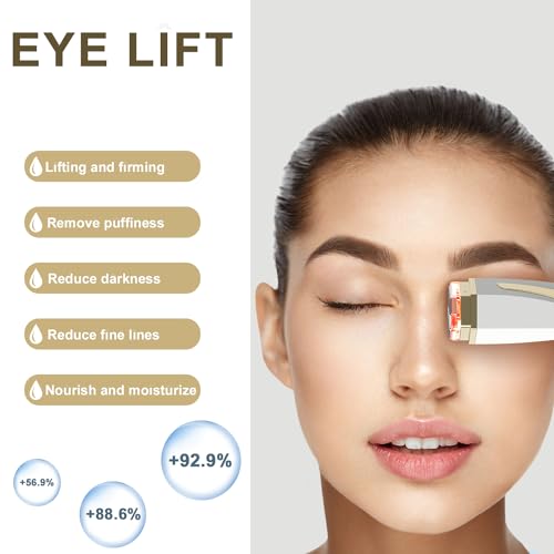 Eye Lift Wand - Microcurrent Massager for Eyes Wrinkle Puffiness Reduction and Firming Tightening Hydration Device Eye Skin Care Tool, 107.6℉ Heating