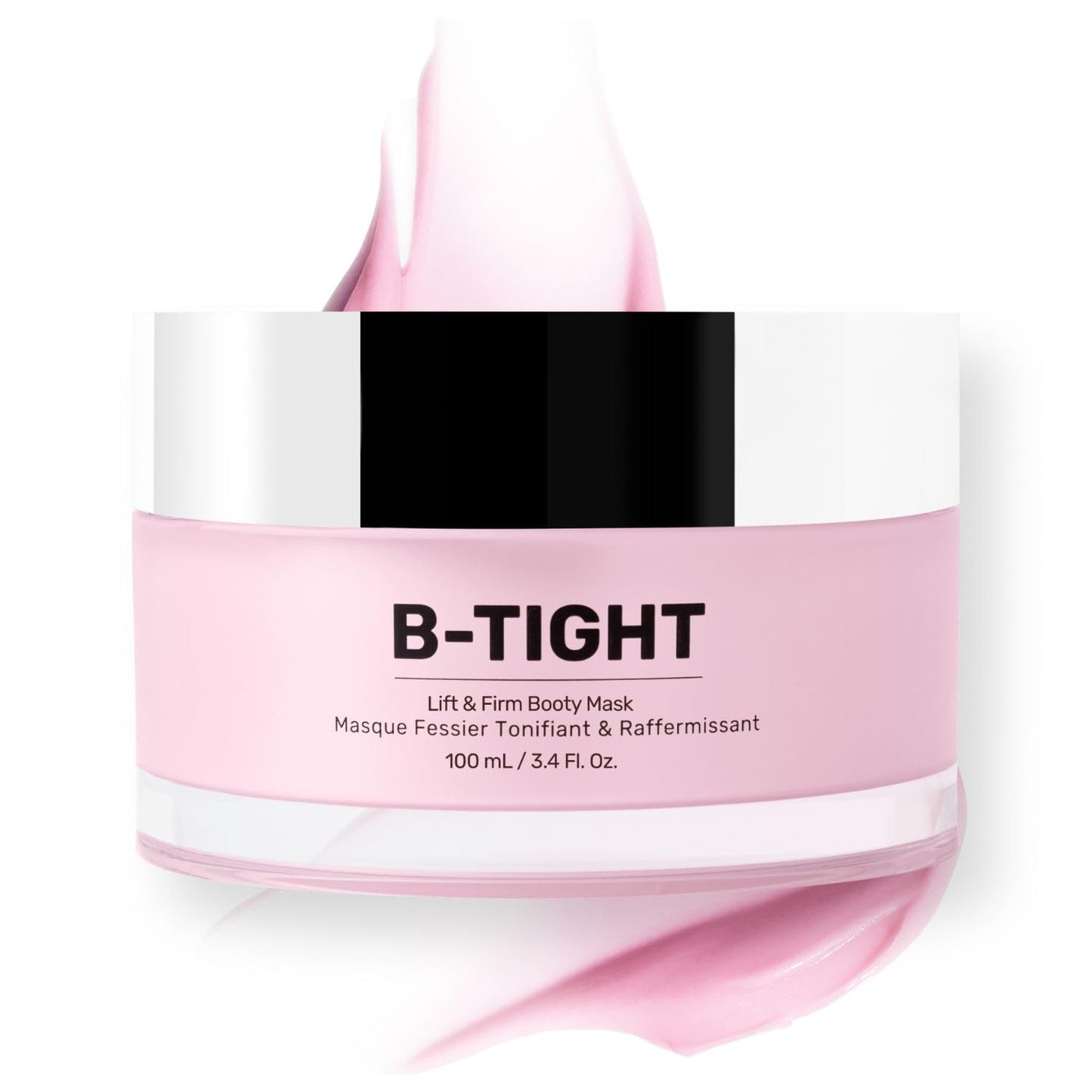 B-TIGHT Lift & Firm Booty Mask - Skin Tightening & Firming Cream for Booty & Thighs - Cellulite Cream with Caffeine & Brazilian Peppertree - Butt Mask for Smooth-Looking Skin (3.4 Fl Oz)