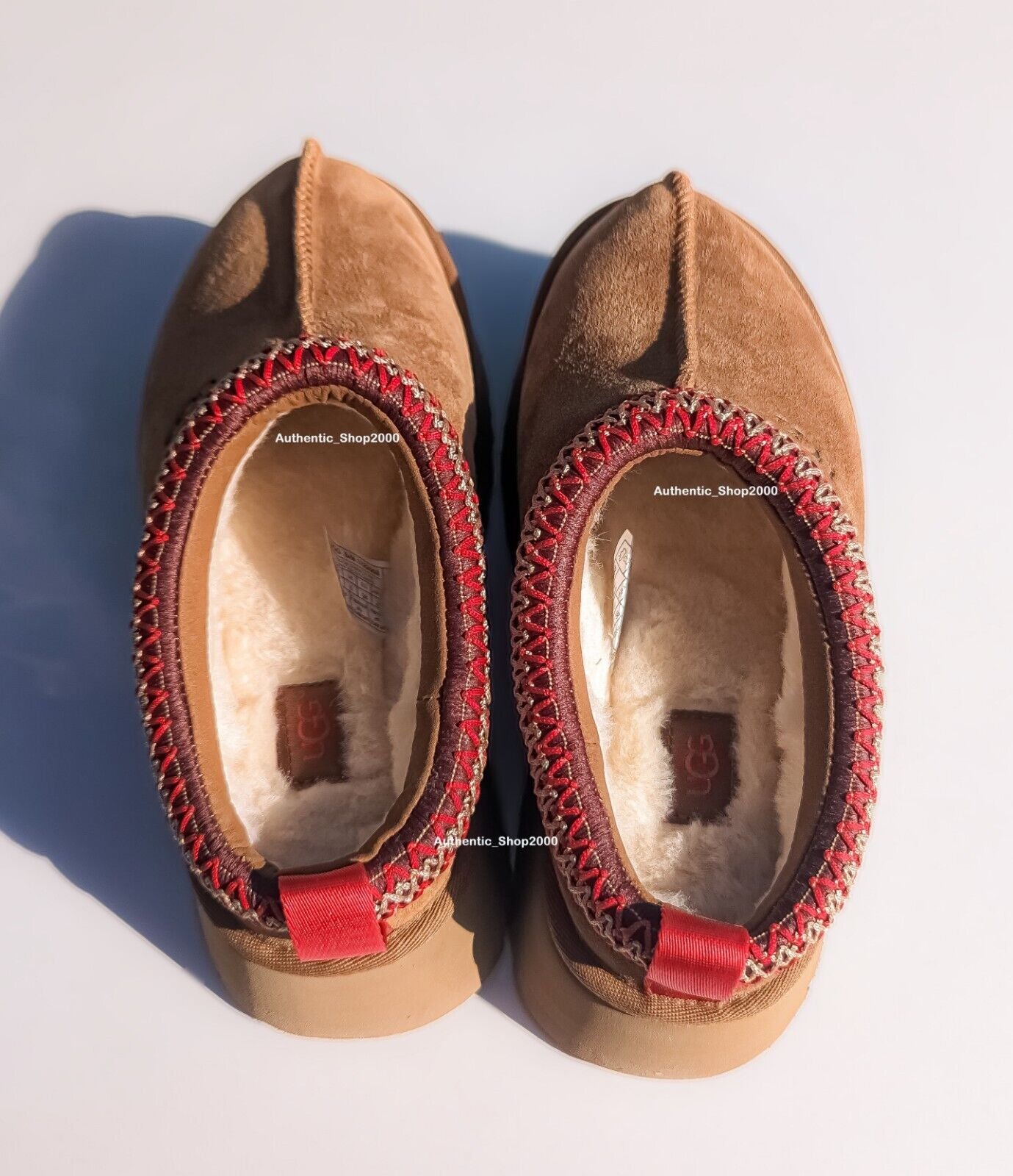 NEW 100% Authentic UGG Brand Women'S Tazz Platform Slipper Shoes Chestnut