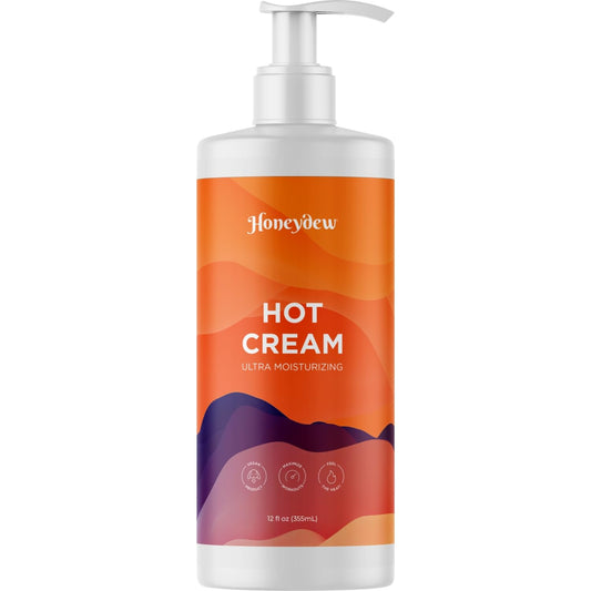 Hot Cream Sweat Enhancer - Premium Body Sculpting Sweat Cream with Invigorating Botanical Extracts - Extra Strength Cellulite Cream for Thighs Belly and Bum with Firming Body Oils (12 Fl Oz)