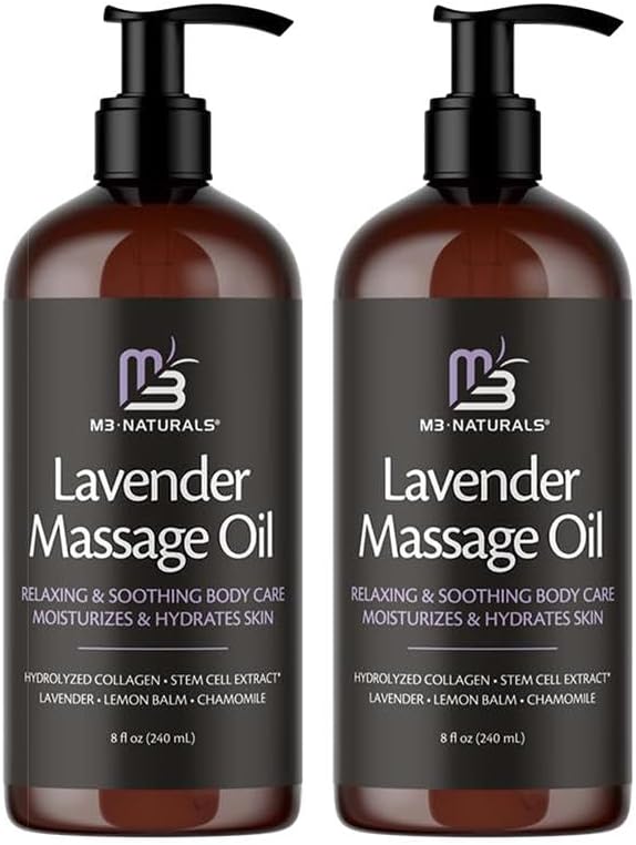 Firming Body Massage Oil with Collagen & Stem Cell – Helps Smooth the Appearance of Cellulite & Improve Skin Texture – Refreshing Aromatherapy Body Oil for Legs & Full Body – 16 Fl Oz