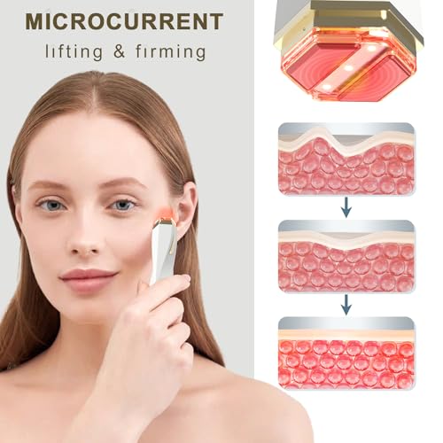 Eye Lift Wand - Microcurrent Massager for Eyes Wrinkle Puffiness Reduction and Firming Tightening Hydration Device Eye Skin Care Tool, 107.6℉ Heating