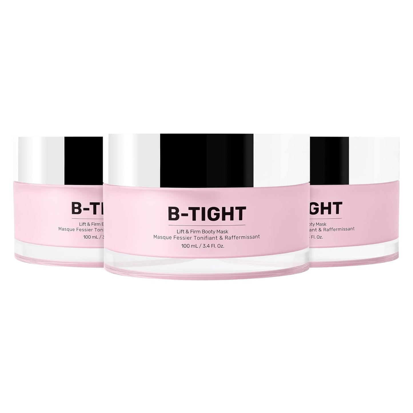 B-TIGHT Lift & Firm Booty Mask - Skin Tightening & Firming Cream for Booty & Thighs - Cellulite Cream with Caffeine & Brazilian Peppertree - Butt Mask for Smooth-Looking Skin (3.4 Fl Oz)