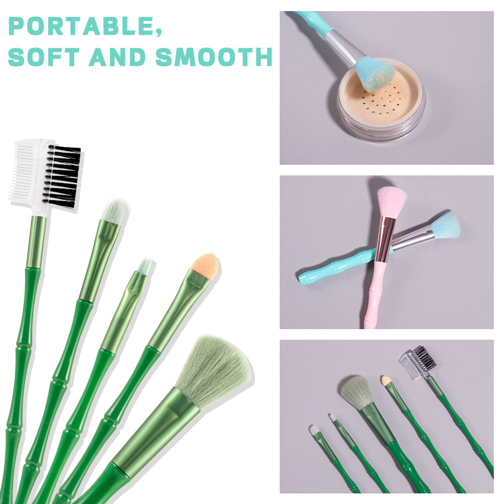 5-Piece Makeup Brush Set | Soft Nylon Makeup Brushes for Face & Eyes