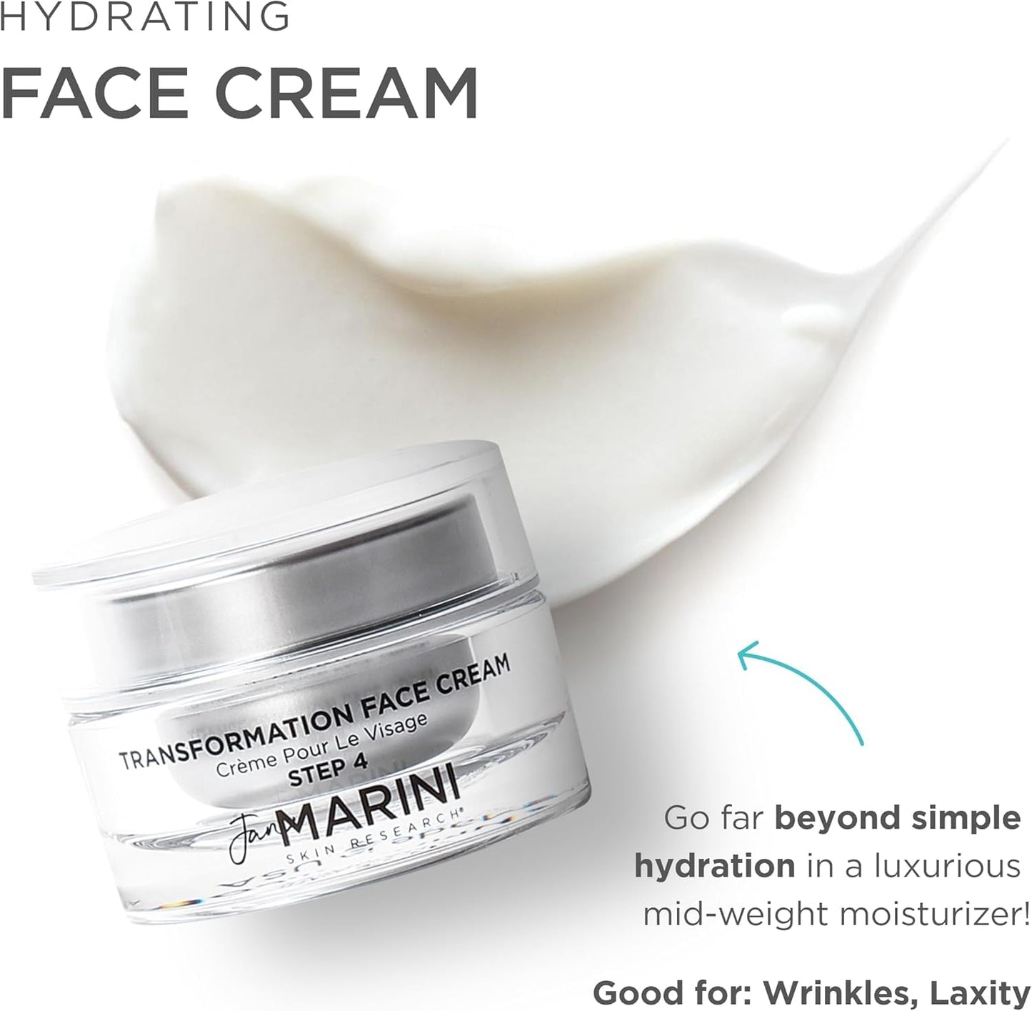 Jan Marini Skin Research Transformation Face Cream - Daily Hydrating Moisturizer for Face - Skincare Facial Cream - Facial Lotion for Dry Skin, Oily Skin & Combo Skin - 1 oz