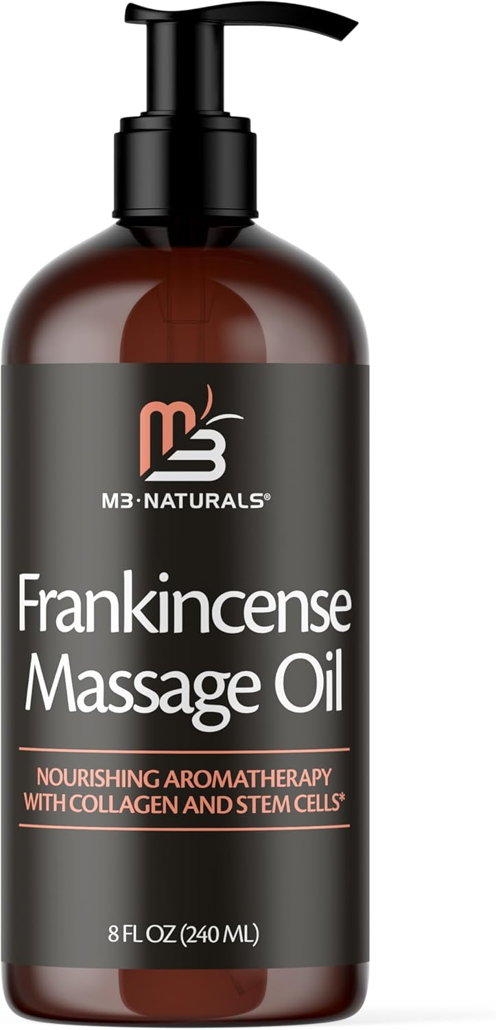 Firming Body Massage Oil with Collagen & Stem Cell – Helps Smooth the Appearance of Cellulite & Improve Skin Texture – Refreshing Aromatherapy Body Oil for Legs & Full Body – 16 Fl Oz