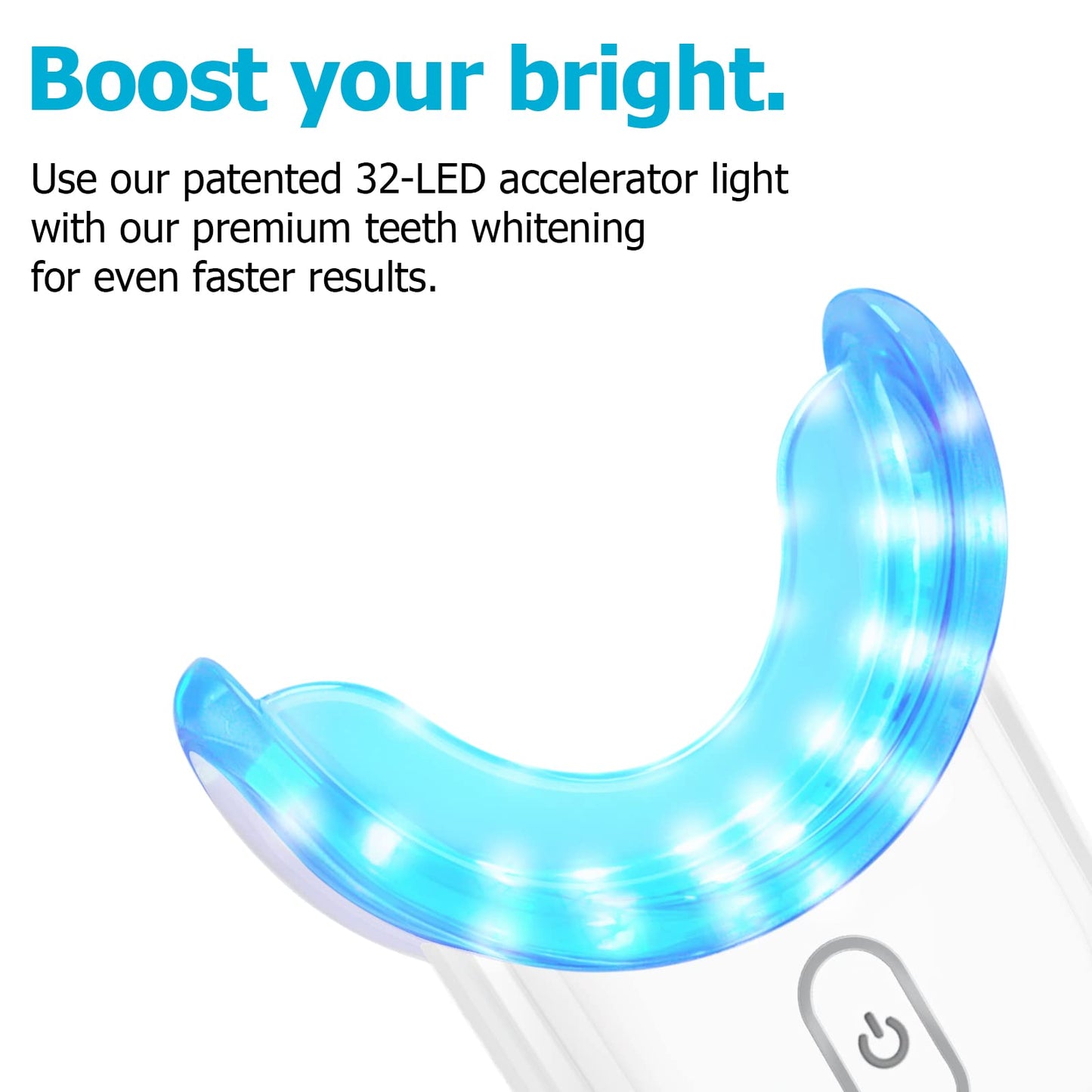 Teeth Whitening Kit Gel Pen Strips - Ollm Specially Formulated for Sensitive Teeth, Gum, Braces Care 32X LED Light Tooth Whitener, Professional Oral Beauty Products Dental Tools 2 Mouth Trays