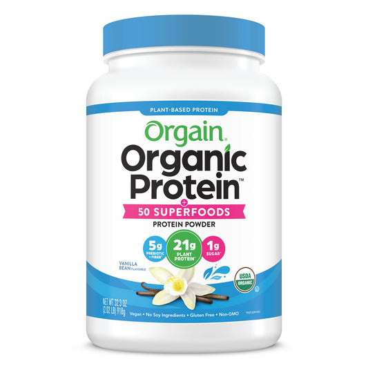 Orgain Organic Plant Protein Powder – Vegan Non-GMO Shake