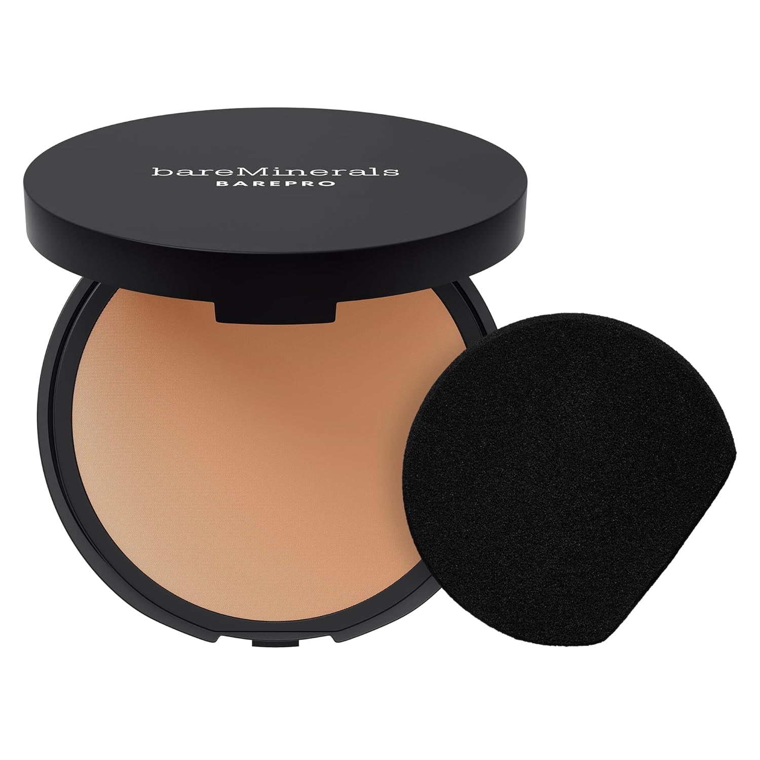 Barepro Skin-Perfecting Powder Foundation, Matte Pressed Powder Foundation Full Coverage with Plant-Based Squalene, Talc-Fee Pressed Powder Compact, Oil Control, Vegan