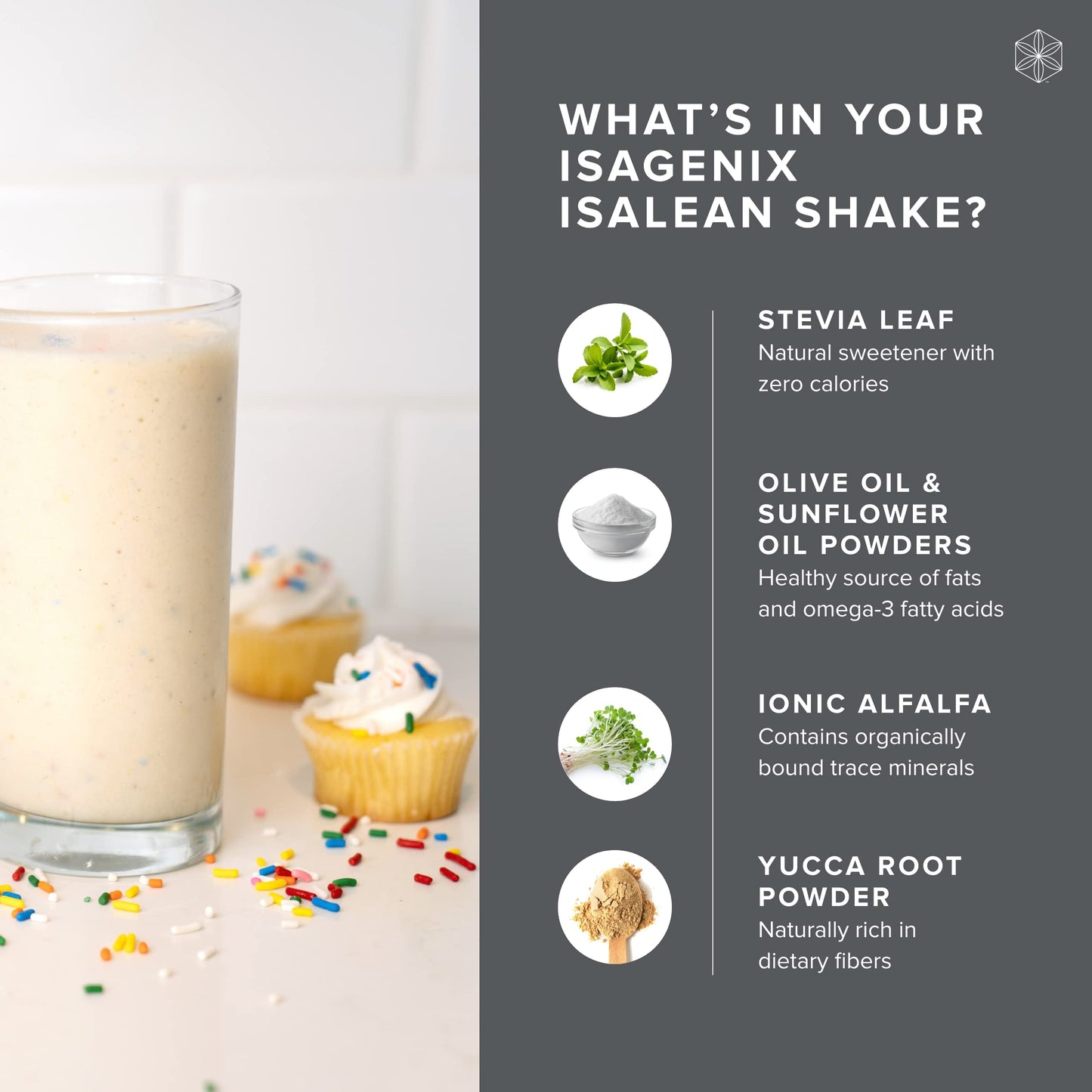 Isagenix IsaLean Shake - Meal Replacement Protein Shake Supports Healthy Weight & Muscle Growth - Protein Powder Enriched with 23 Vitamins - Birthday Cake Flavor, 29.6 Oz (14 Servings)