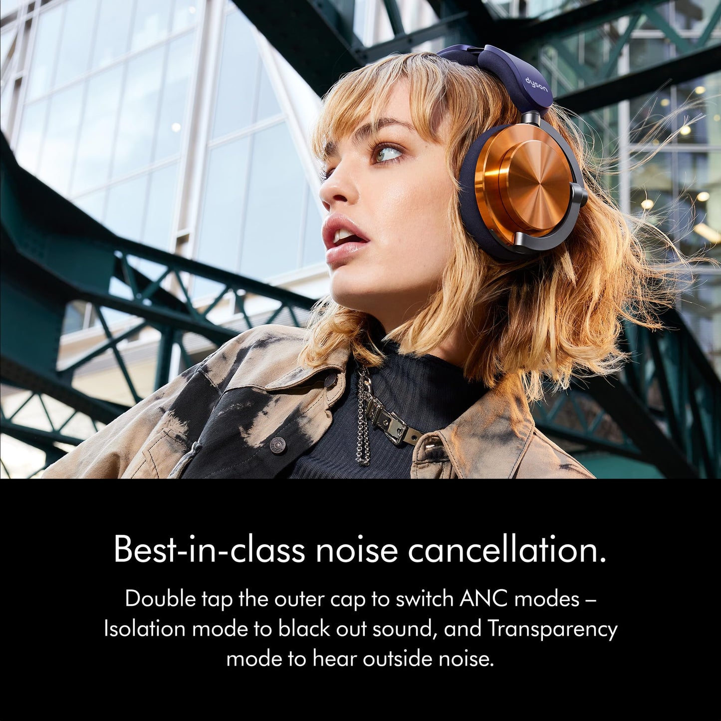 Dyson OnTrac™ Over Ear Wireless Headphones - Active Noise Cancelling, Up to 55 Hours Battery Life(2), Customizable, Transparency Mode - CNC Copper