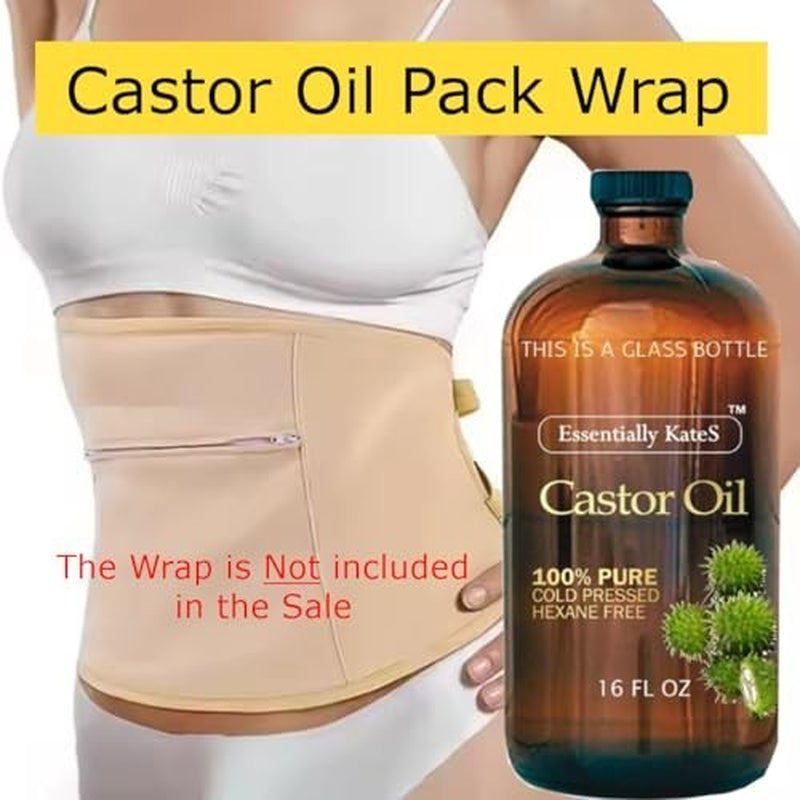 Coldpressed Organic Castor Oil in Glass Bottle 16 Fl Oz 100% Pure and Natur