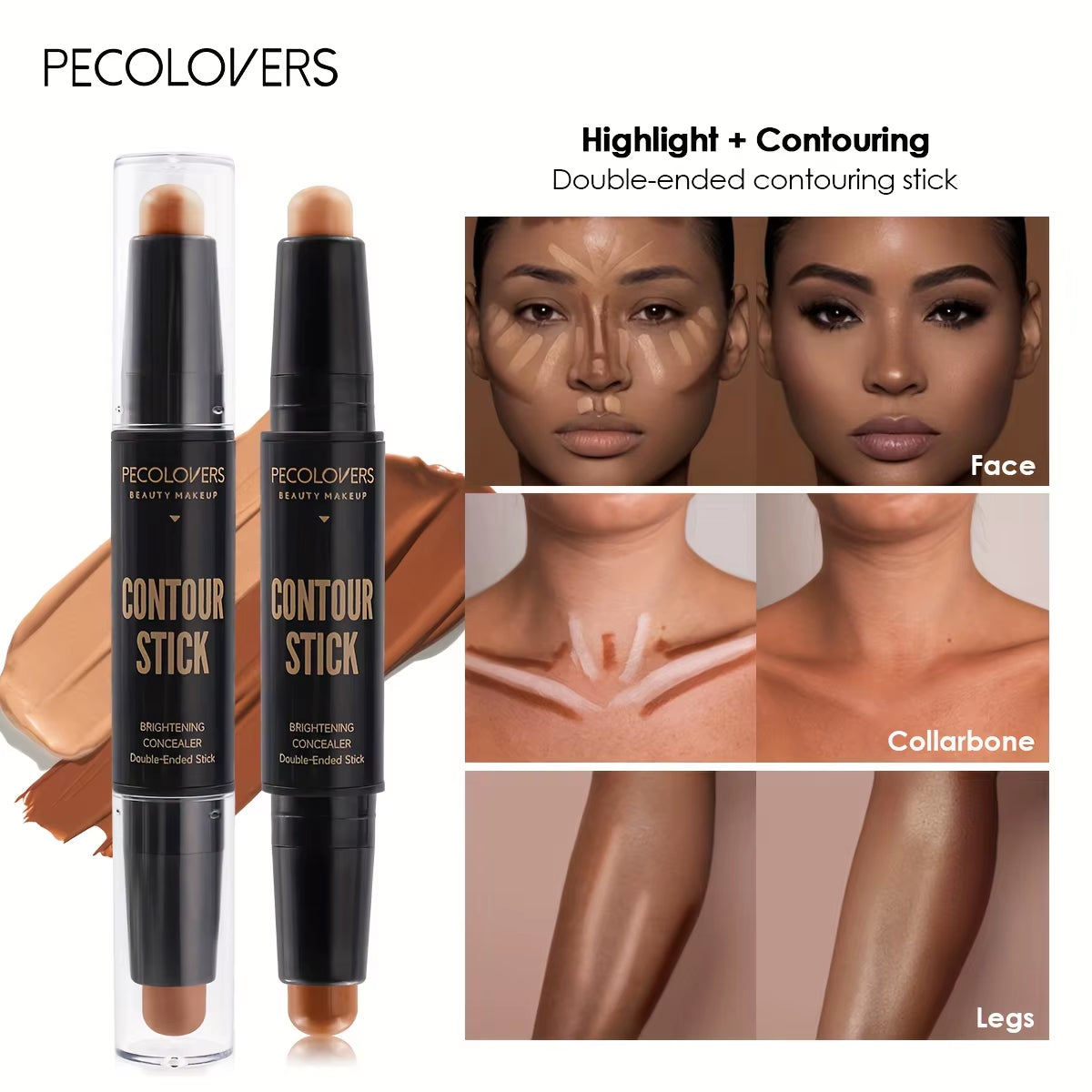Face Concealer Contouring for Face Bronzer Beauty Contour Makeup Base Foundation Cream for Women'S Cosmetics New