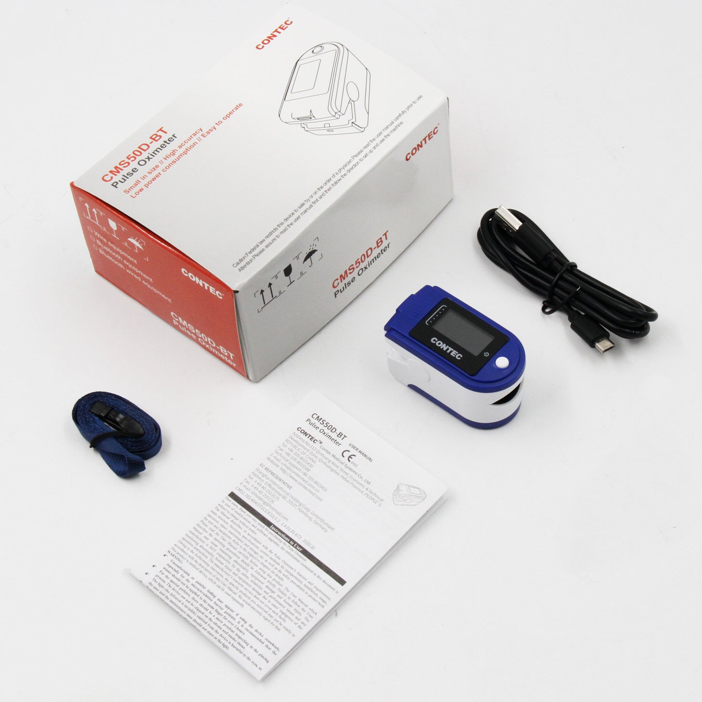 Fingertip Pulse Oximeter Blood Oxygen & Heart Rate Monitor