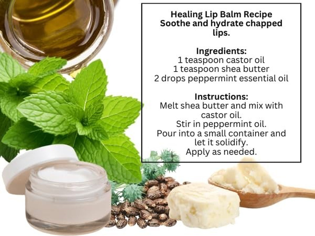 Coldpressed Organic Castor Oil in Glass Bottle 16 Fl Oz 100% Pure and Natur