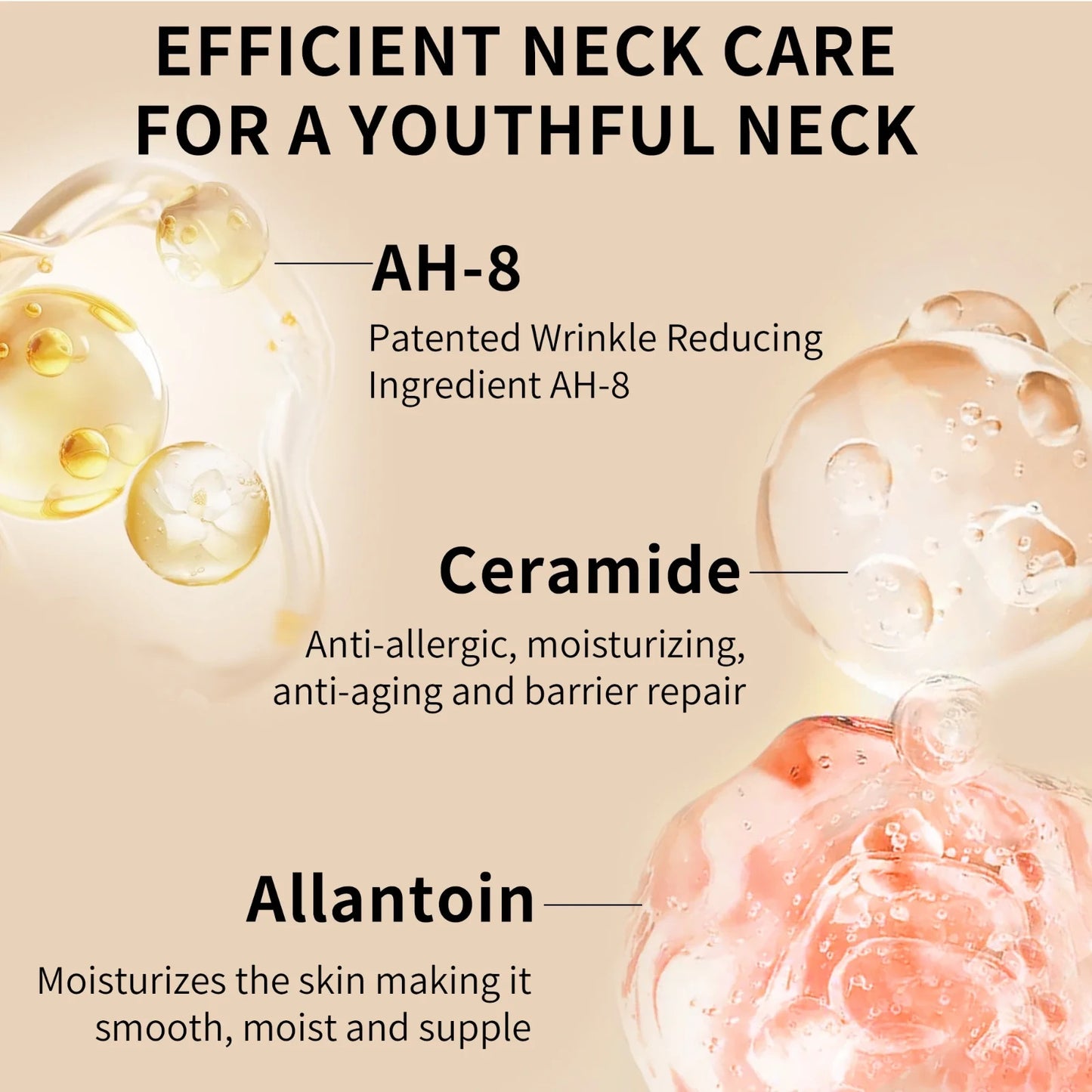Ycz AH-8 Firming Neck Cream Skin Care Hexapeptide Moisturizes Anti-Aging 4.2Oz