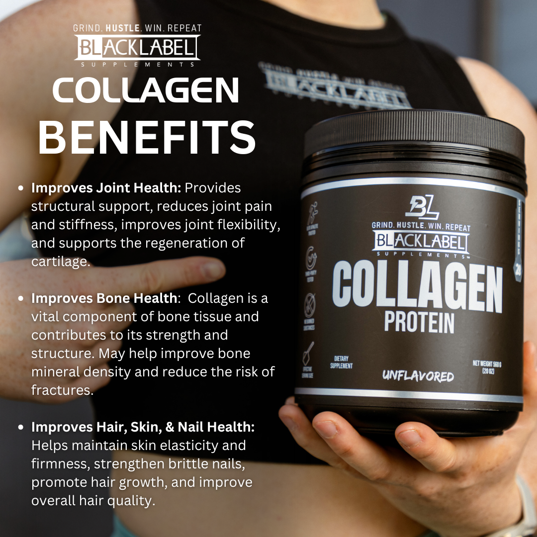Black Label Collagen Protein Powder – Hydrolyzed Collagen Peptides Supplement