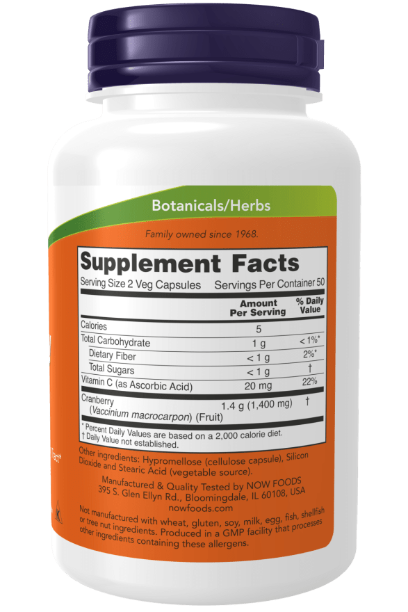 NOW Foods Cranberry Caps – Urinary Tract Health Support