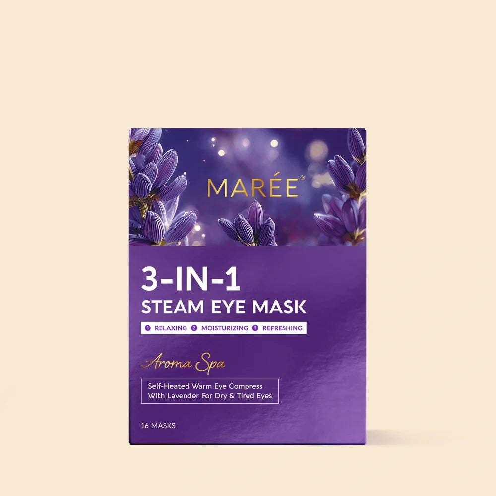 Marée® Steam Eye Mask | Self-Heating Lavender Eye Mask for Relaxation & Tired Eyes