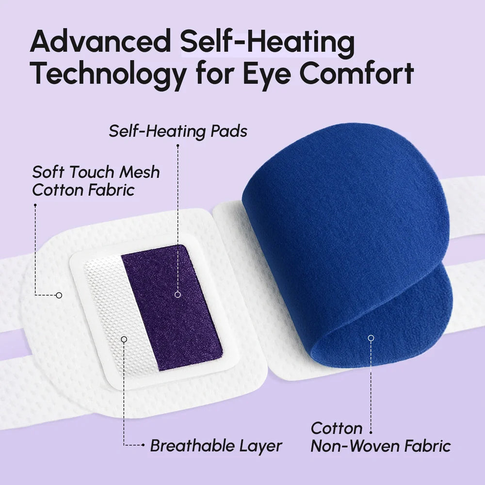 Marée® Steam Eye Mask | Self-Heating Lavender Eye Mask for Relaxation & Tired Eyes