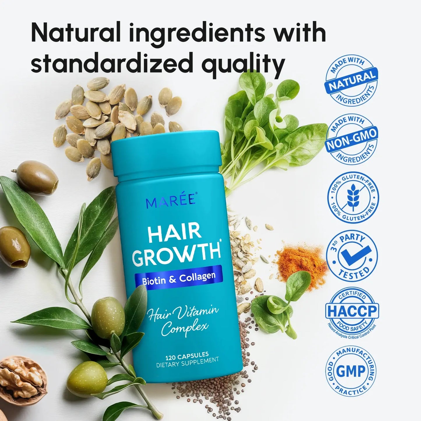 Biotin & Collagen Hair Growth Complex | Thicker, Stronger, Healthier Hair Support